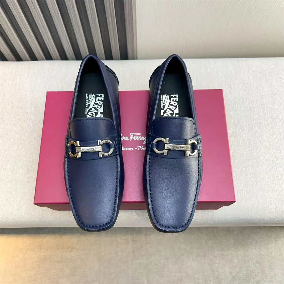 Men's shoes 💰560 Ferragamo new high-end quality 🔥 black cowhide ➕ cowhide lining size 38-45